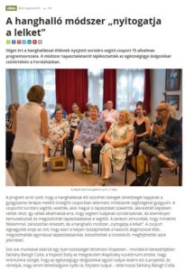 Az egészségügyi dolgozóknak szóló tájékoztatóról megjelent cikk.